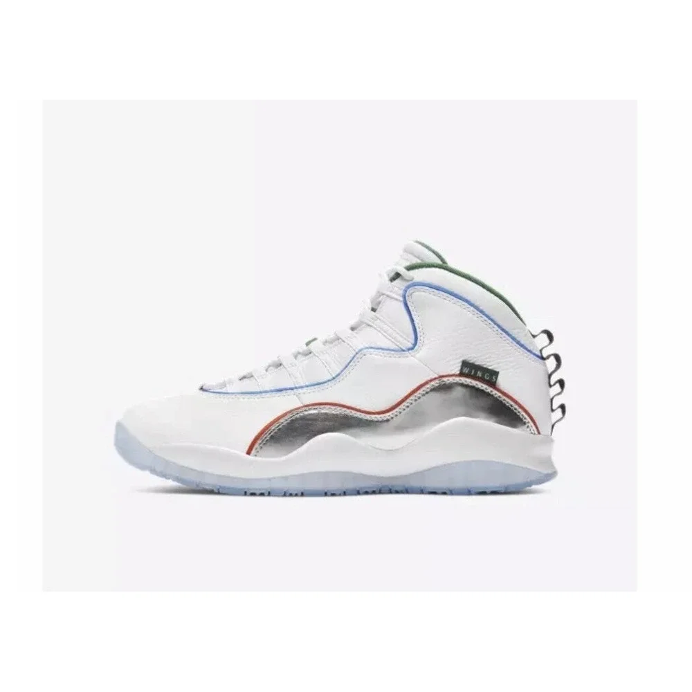 Air Jordan 10 Retro Wings Mens Size 8 White Clover Multi CK4352-103 New In Box